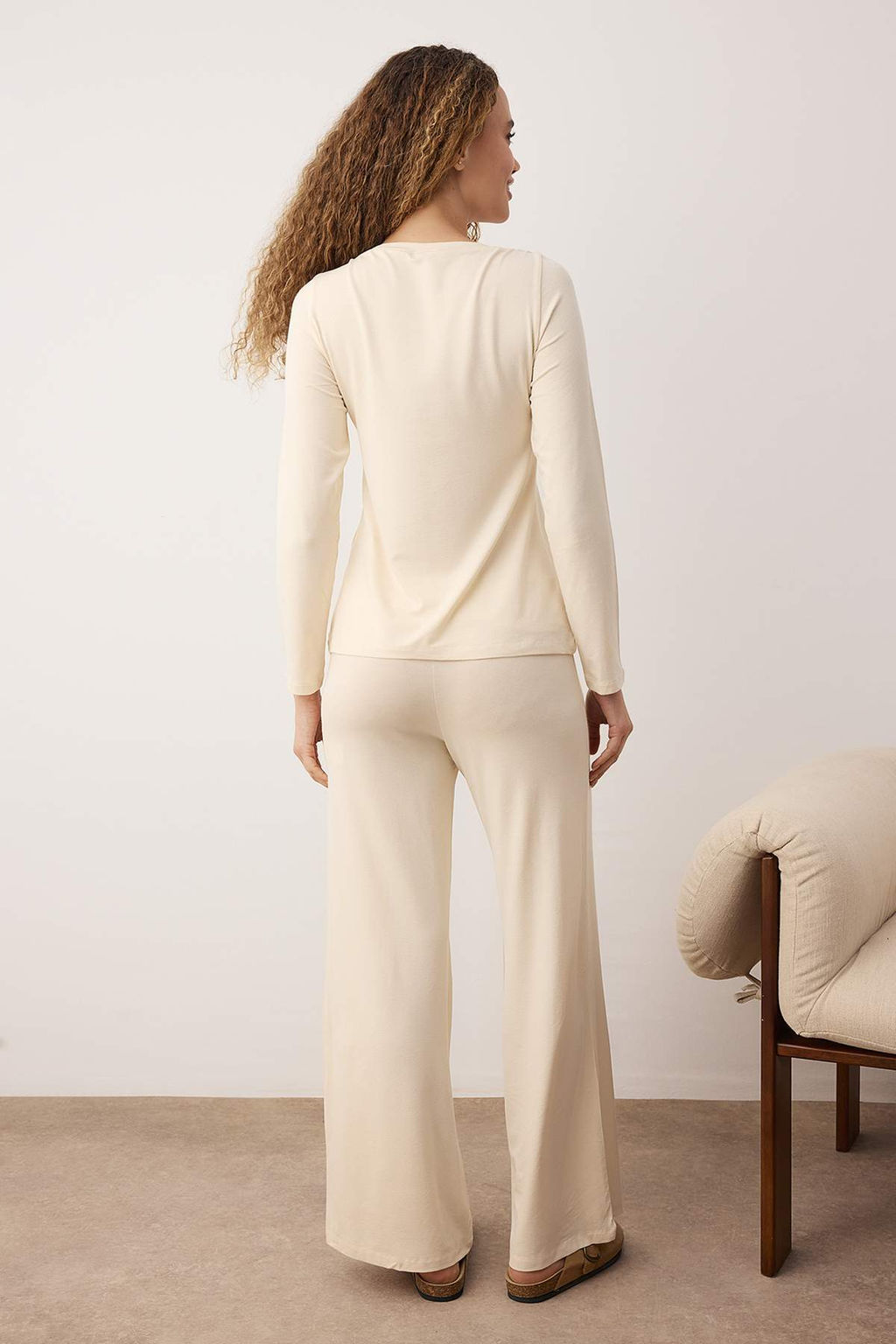 Murdum Duz Viskon Suprem Orme Pijama Tak?m? THMAW26PT00151 - Trendyolmilla фото 8