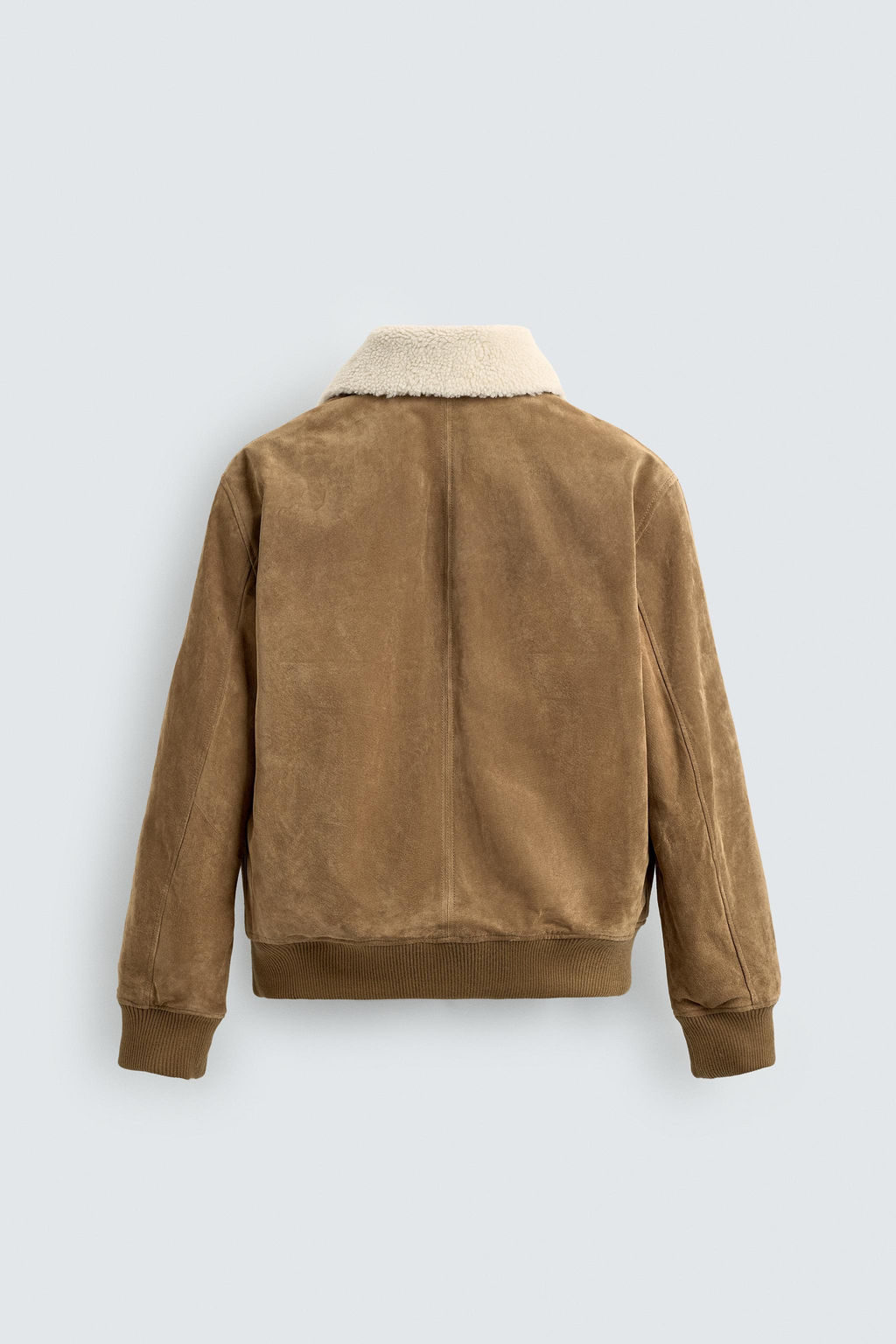 LEATHER AND SUEDE JACKET WITH FAUX SHEARLING - Zara фото 10