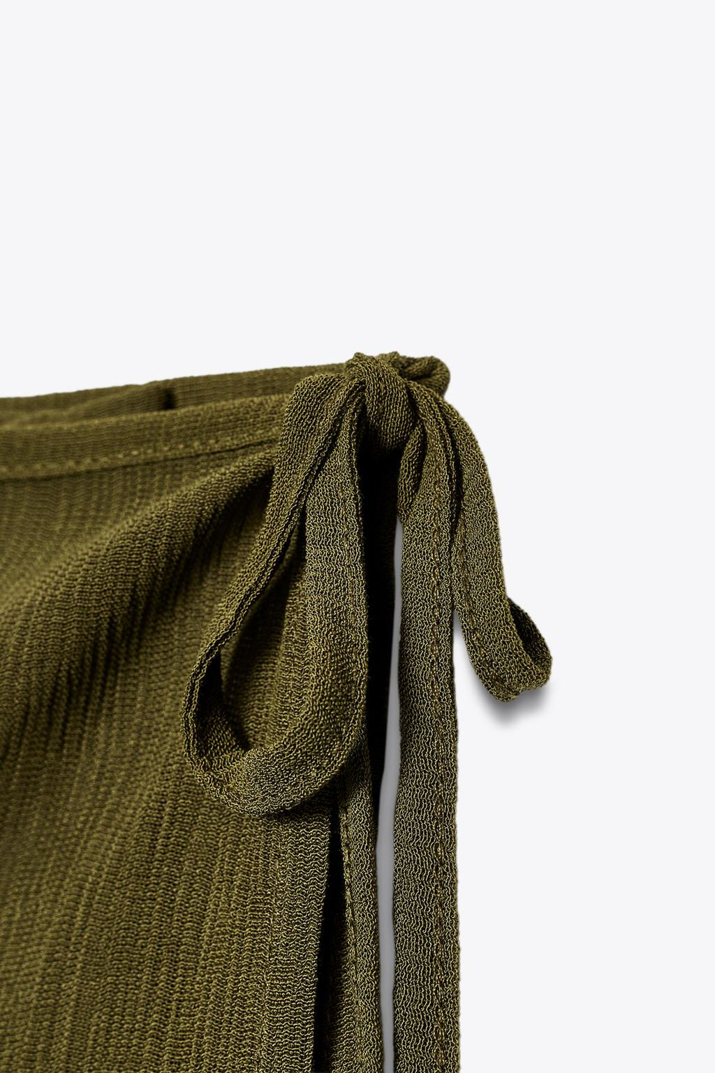 SEMI-SHEER TEXTURED SARONG SKIRT - Zara фото 7