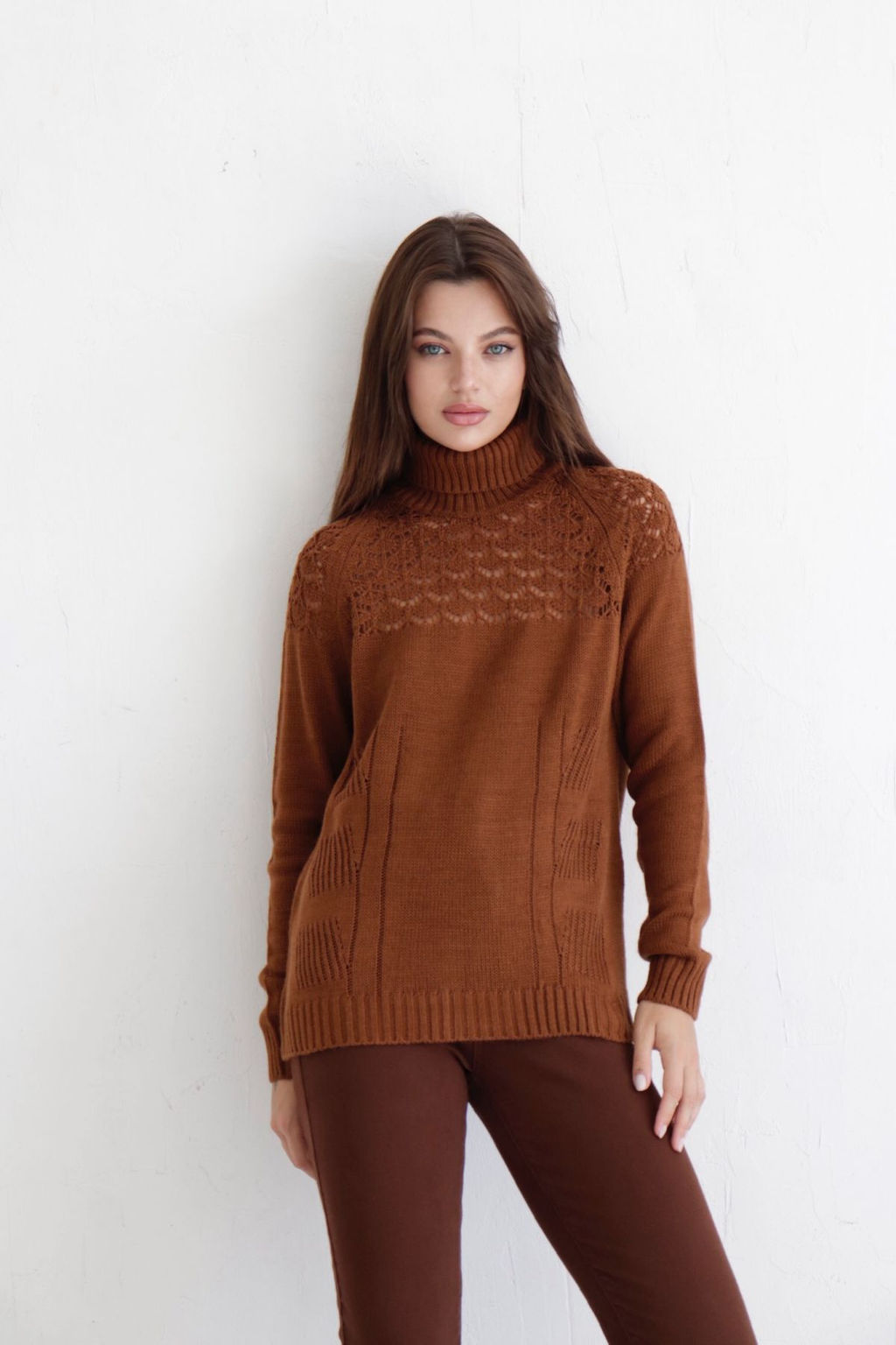 10073 Свитер с альпакой кофейный - Martichelli фото 2