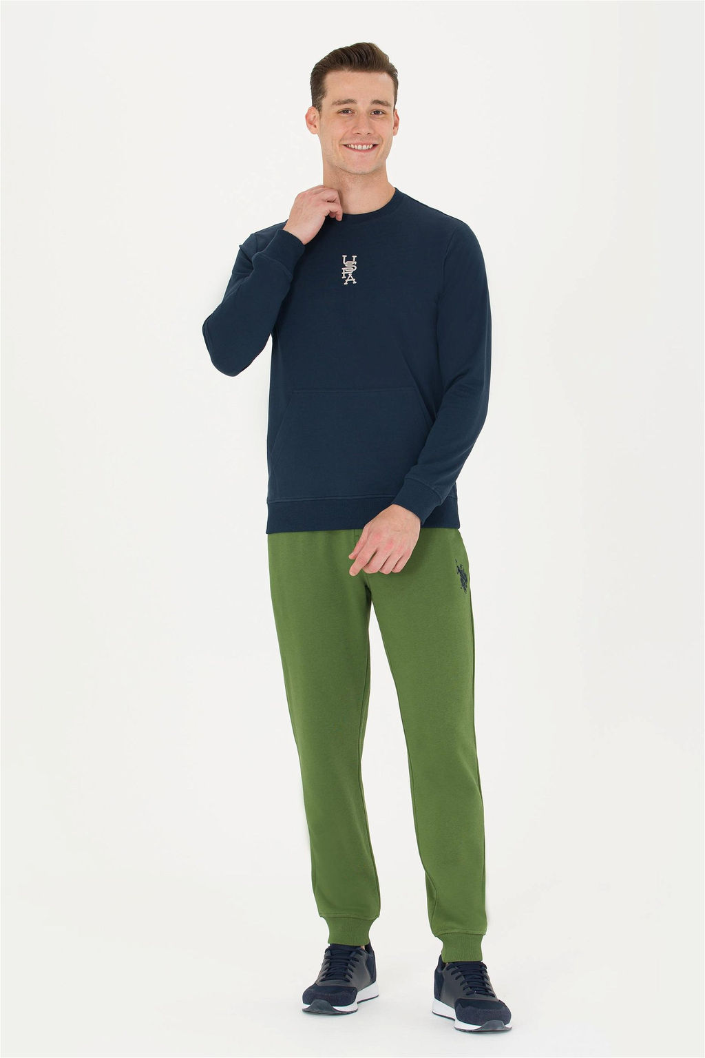 U. S. Polo Assn Мужской темно-синий свитшот с круглым вырезом - U.s. polo assn фото 11