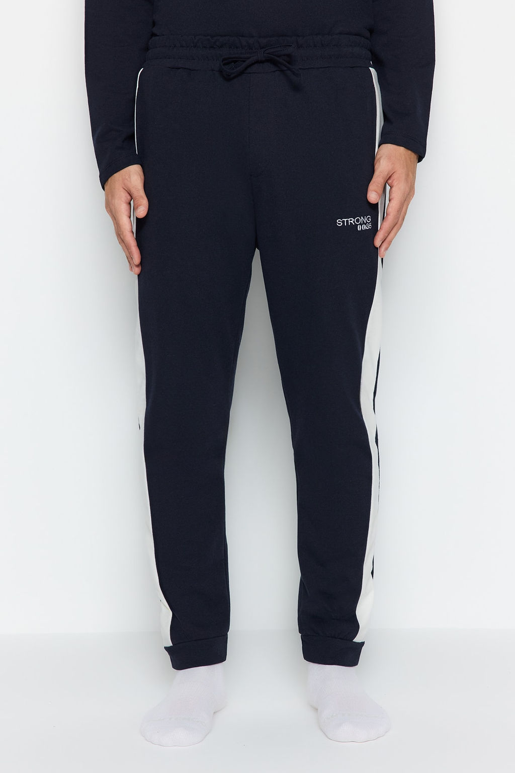 TRENDYOL MAN Lacivert Regular Fit Nak?s Detayl? Orme Pijama Tak?m? TMNAW24PT00030 - Trendyolmilla фото 10