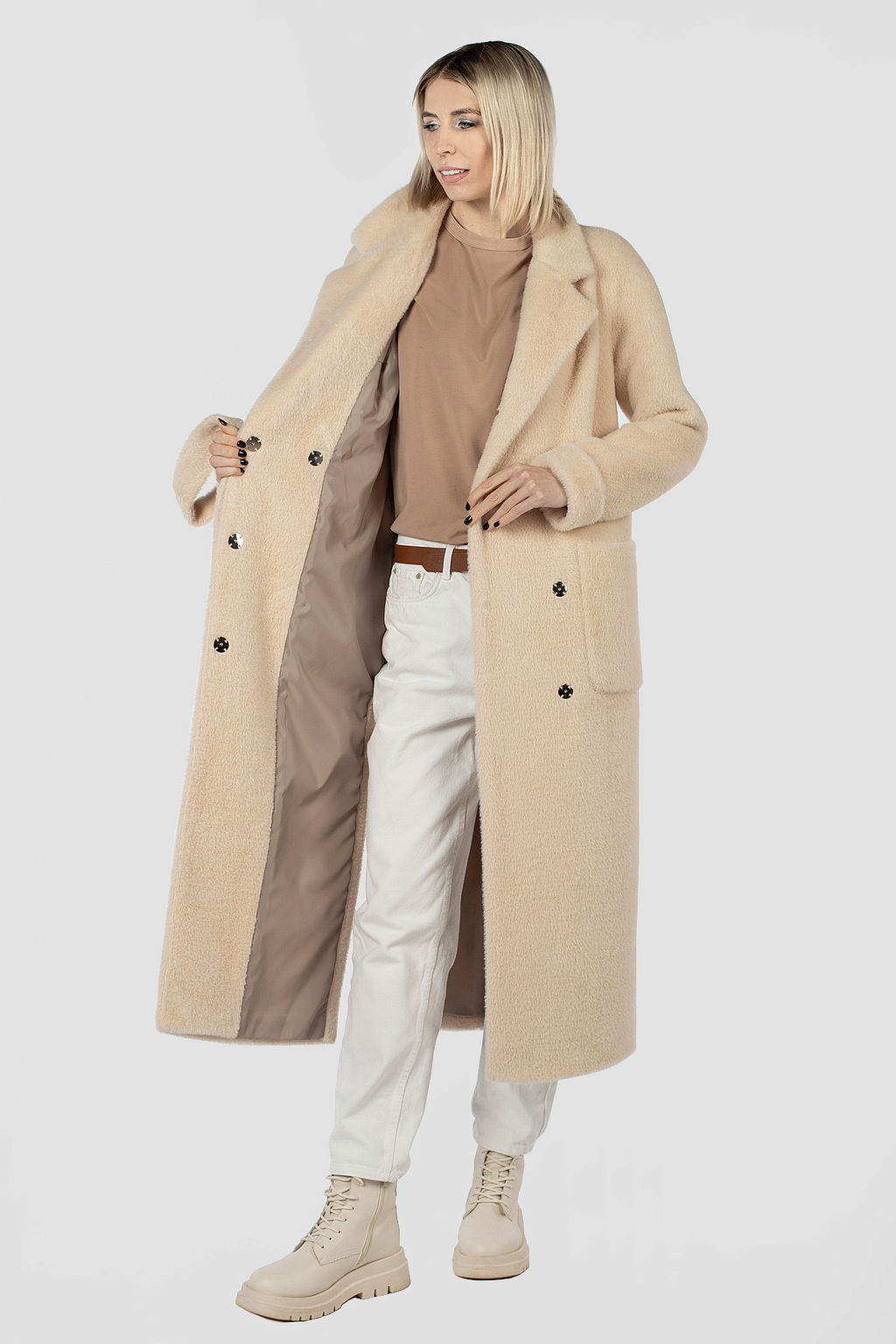 Пальто женское демисезонное Classic Reserve (пояс) - El podio фото 15