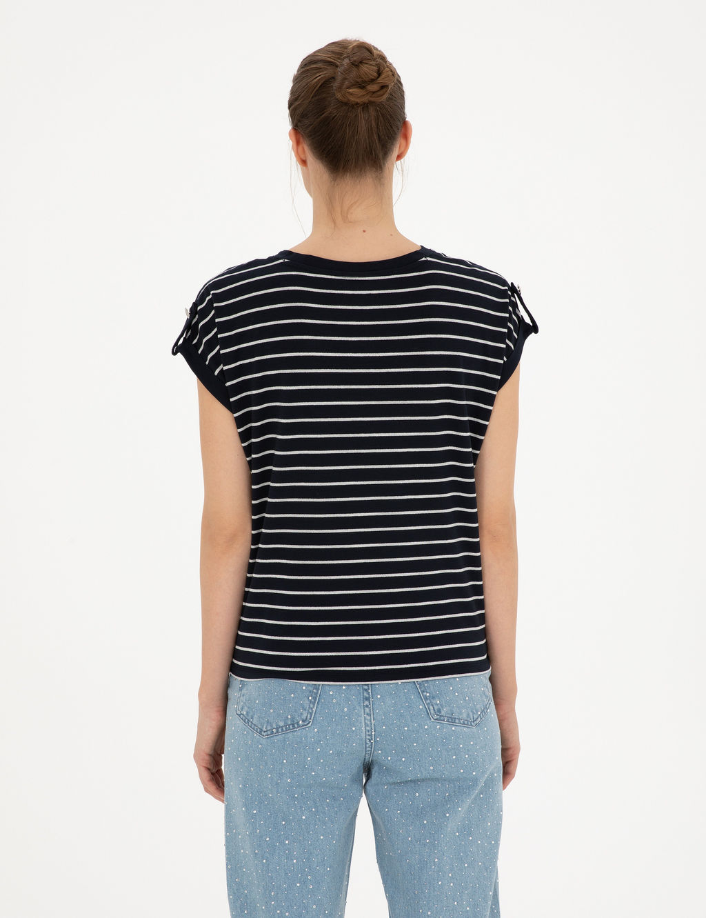 Lacivert Comfort Fit _izgili Ti__rt