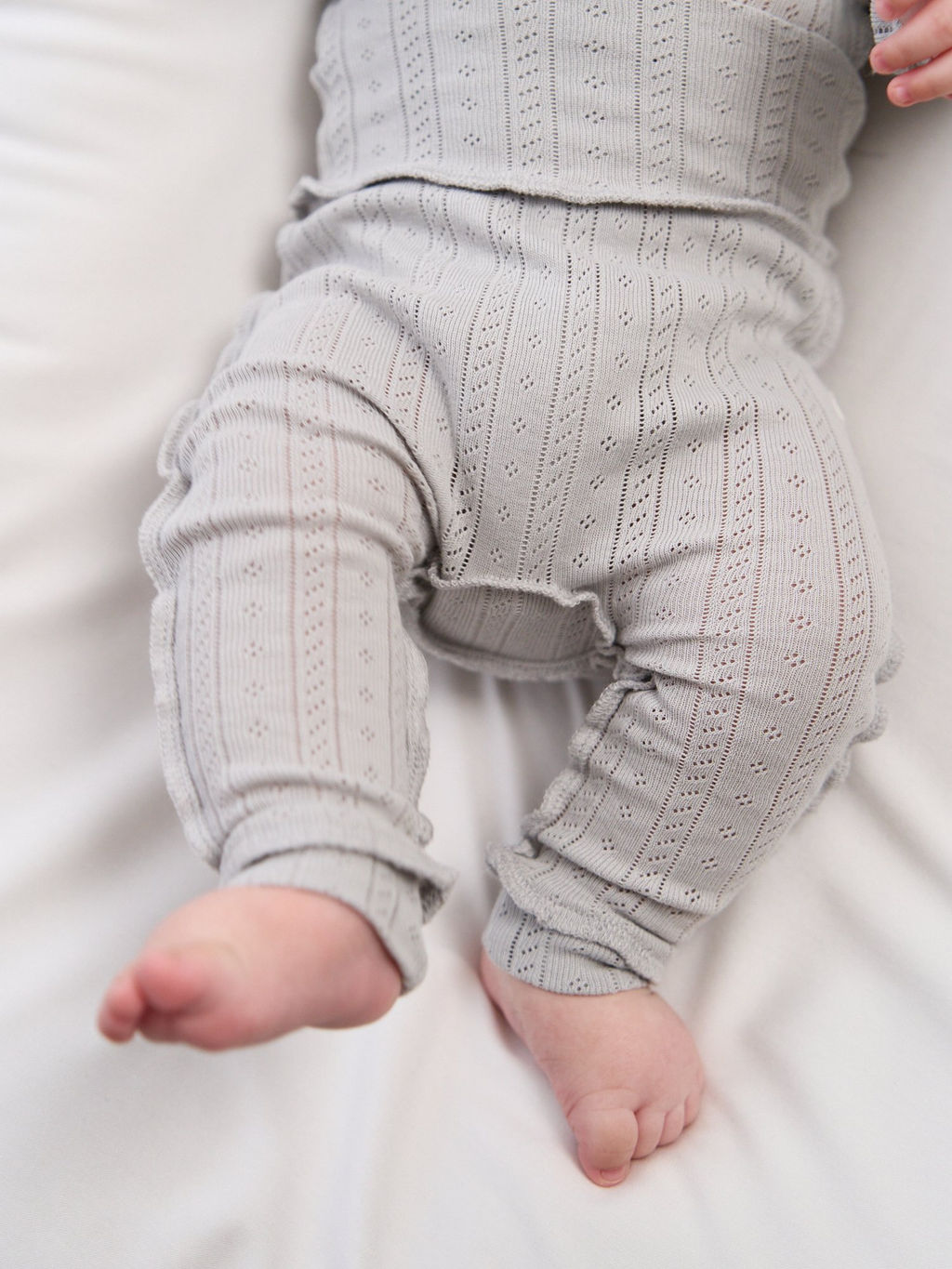 Ползунки "Жемчуг" из ажурного хлопка 0+