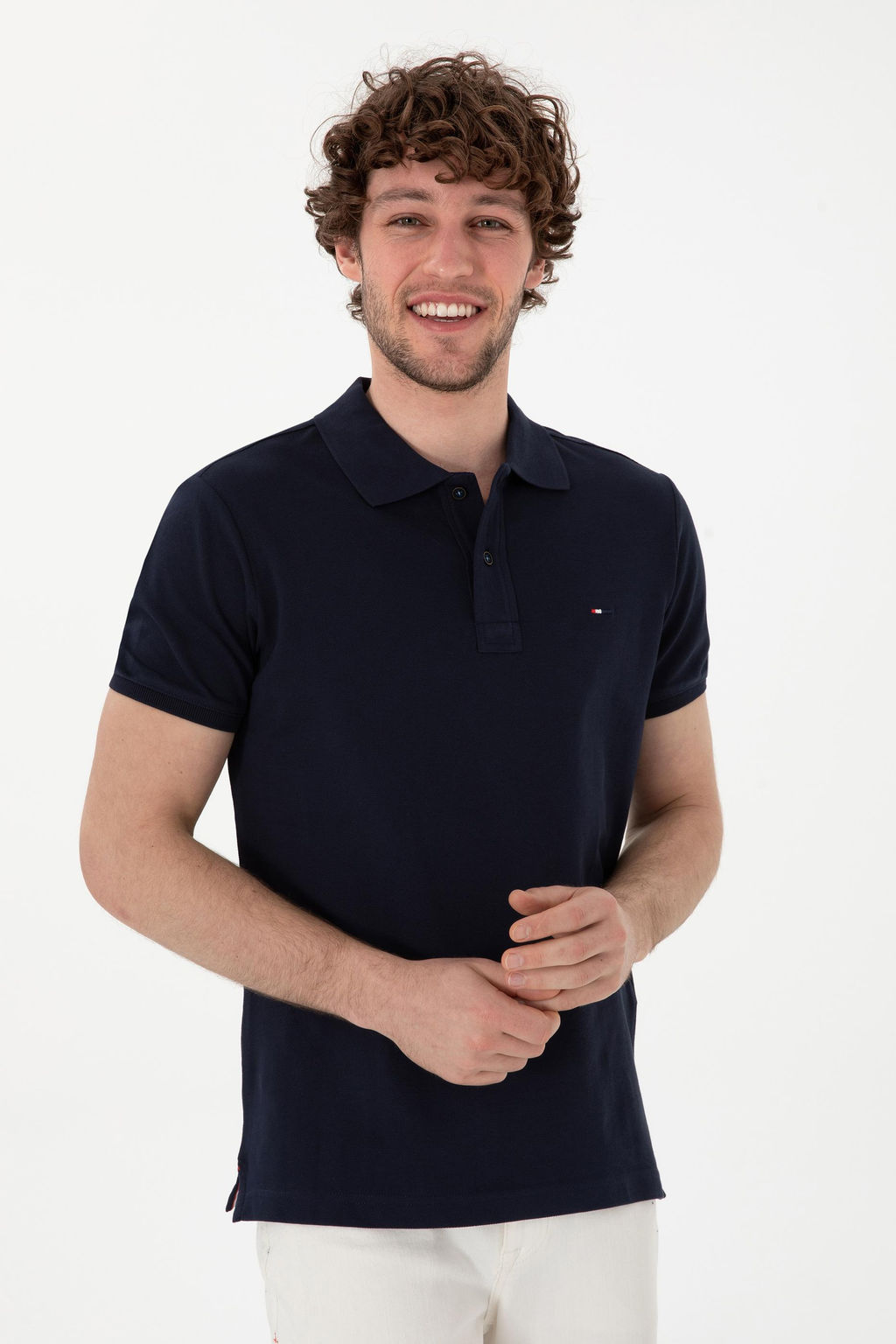 Erkek Slim Fit Polo Yaka Lacivert Basic Ti__rt Sepette S_rpriz _ndirim - U.s. polo assn фото 3