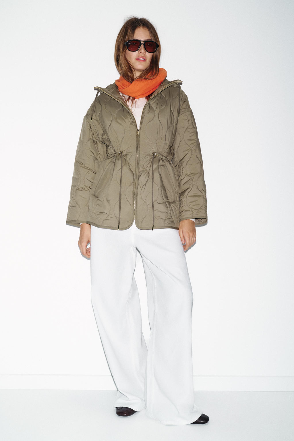 WATER-REPELLENT HOODED PUFFER JACKET - Zara фото 5
