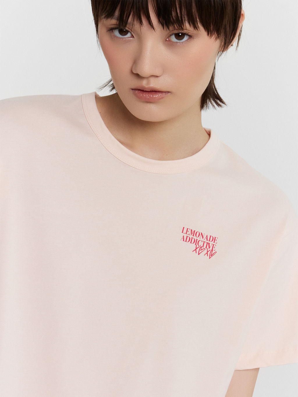 Футболка женская розовая с принтом Lemonade - Mark formelle фото 4