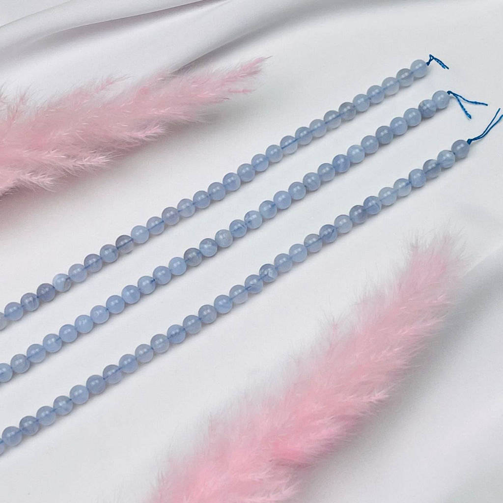 Бусины для украшений из Голубого агата 39 см