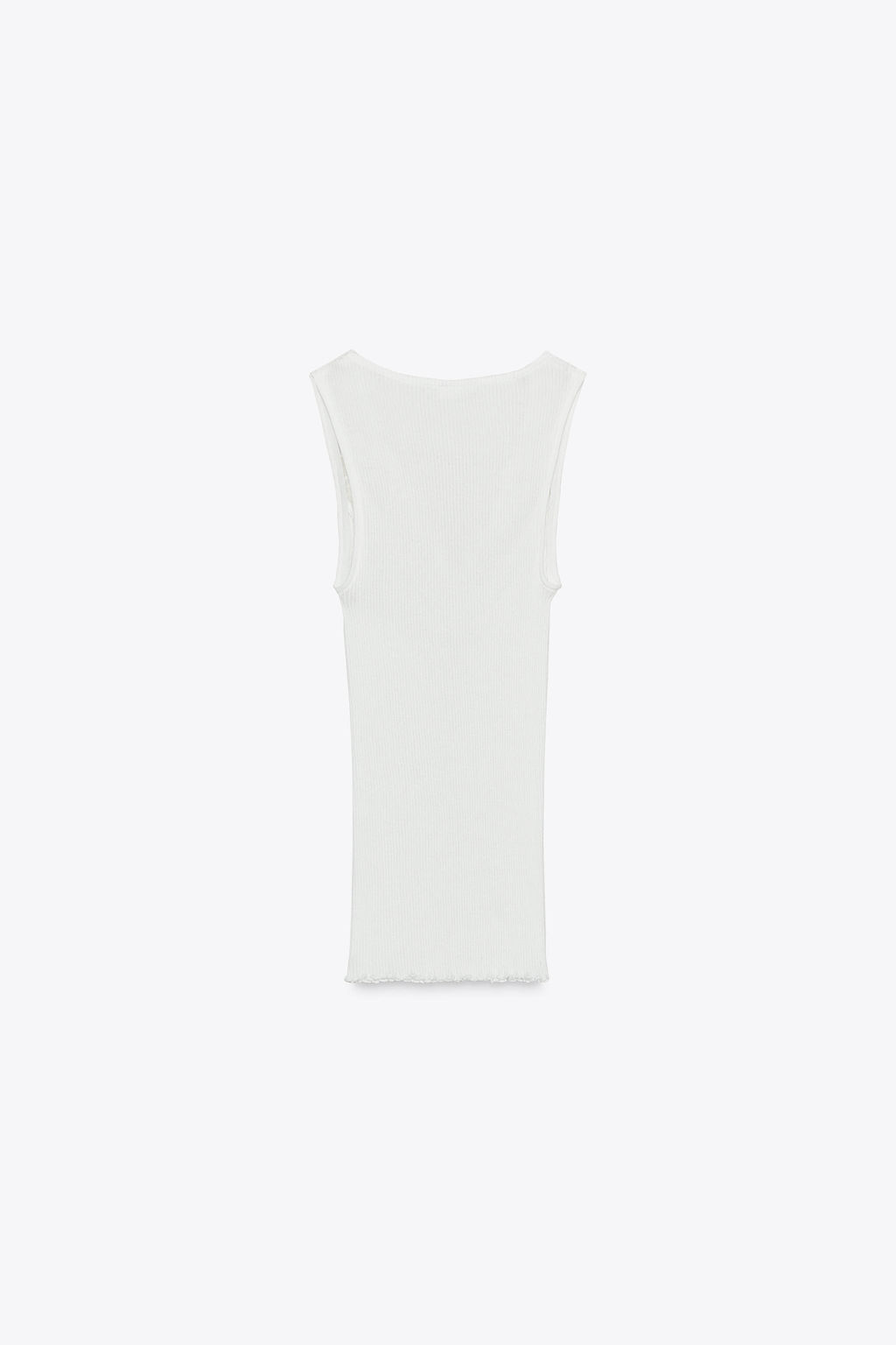 LACE RIBBED T-SHIRT - Zara фото 25