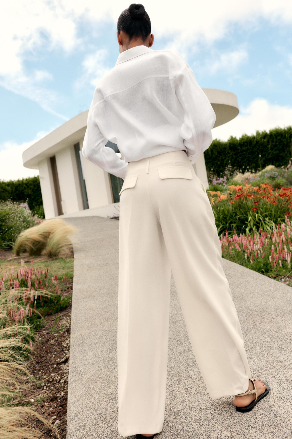 WIDE-LEG TROUSERS WITH DARTS - Zara фото 4