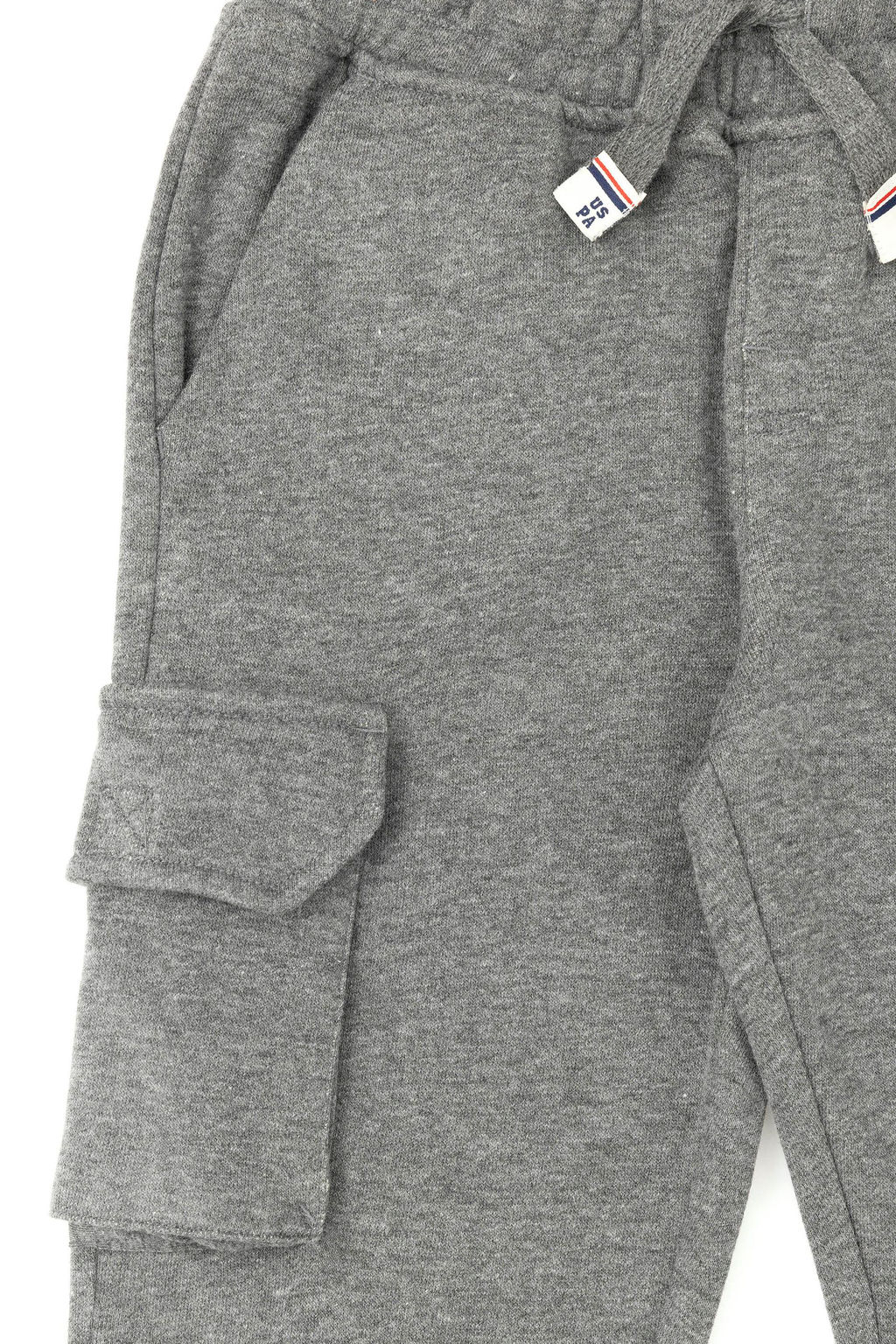 Меланжовые спортивные штаны для мальчика антрацитового цвета Неожиданная скидка в корзине - U.s. polo assn фото 4