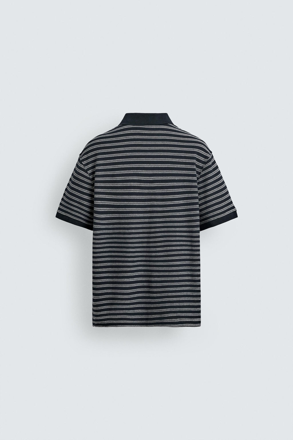 POLO REGULAR FIT JACQUARD RAYAS / Marino / Blanco - Zara фото 8
