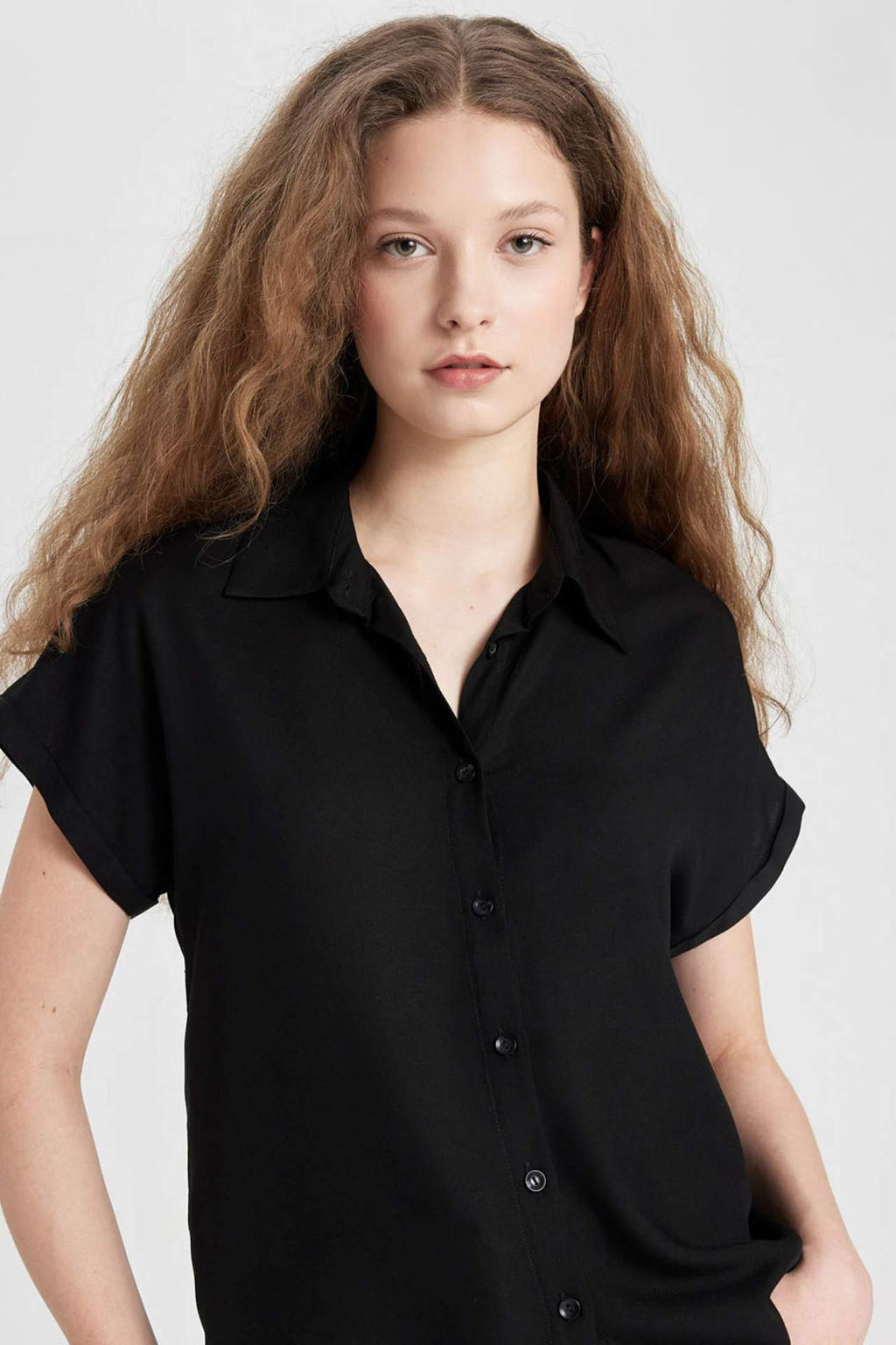 Regular Fit K?sa Kollu Gomlek - Defacto фото 3