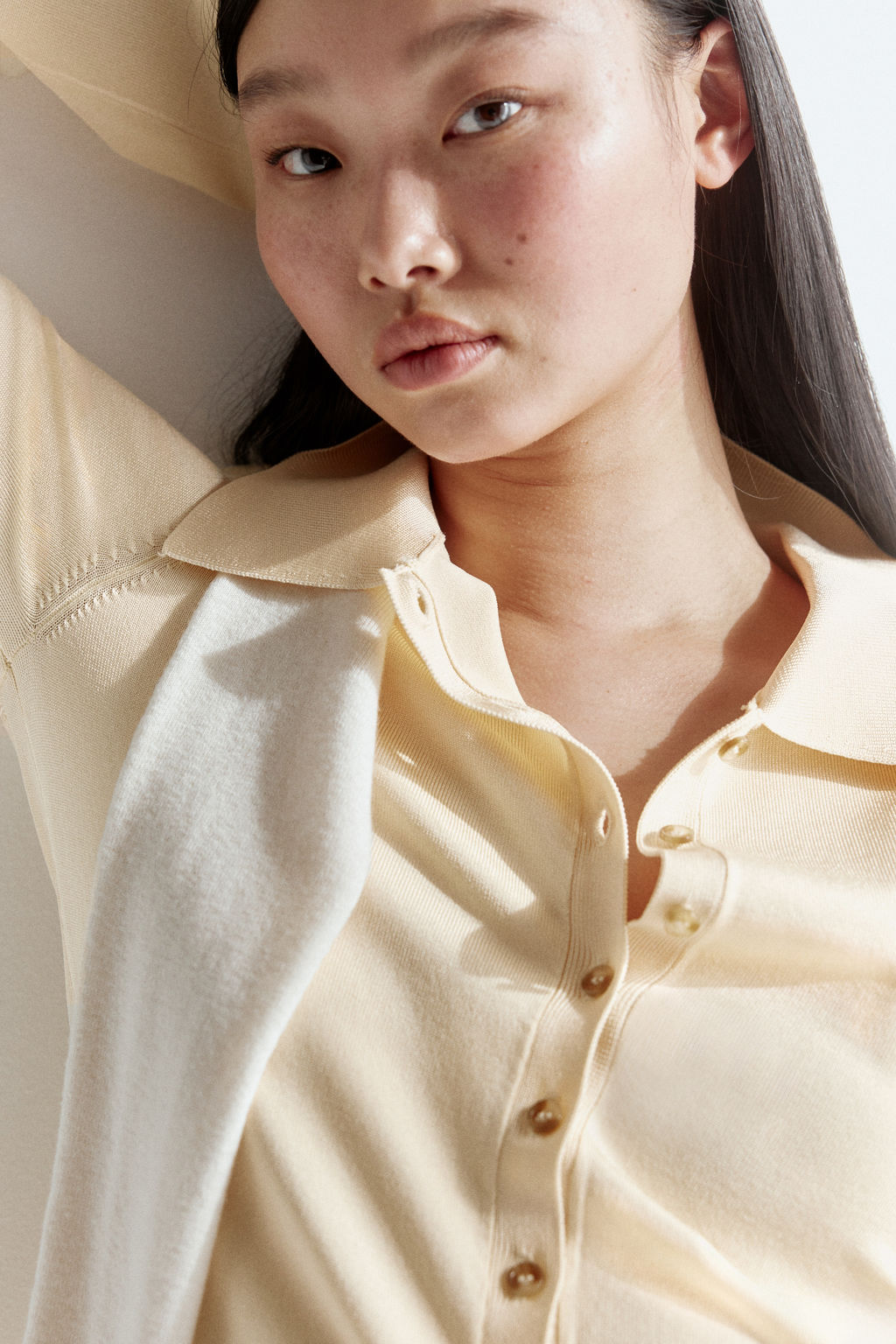 Top de punto fino con tapeta de botones - H&m фото 6