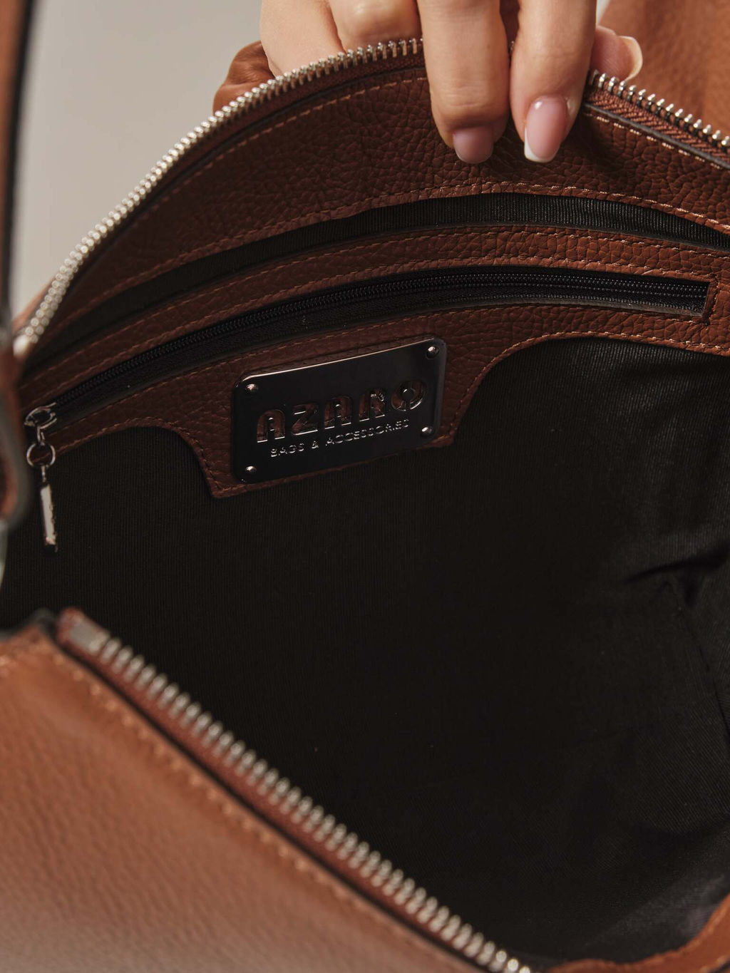 Сумка женская сэддл Azaro 31042 коппер