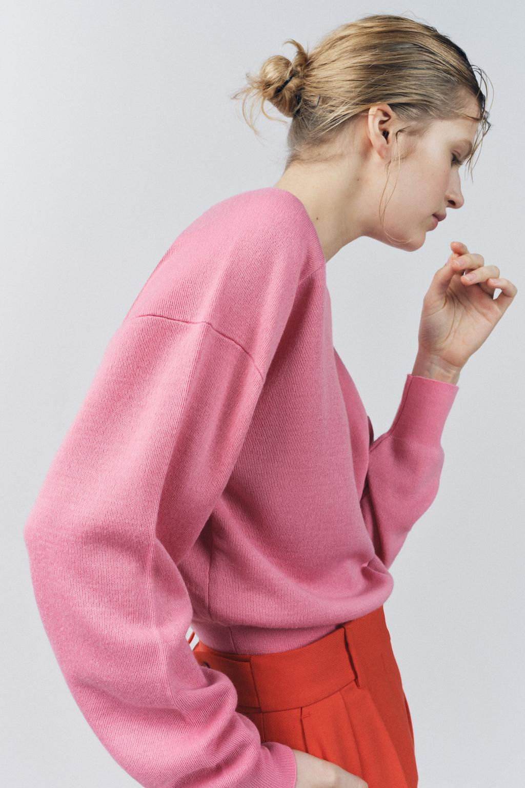 PLAIN KNIT WOOL SWEATER - Zara фото 6