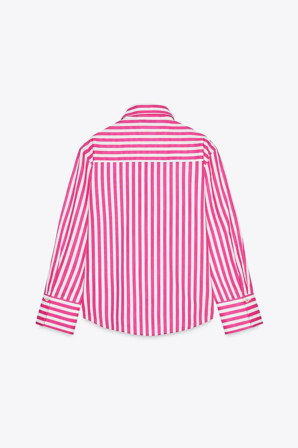 STRIPED LINEN BLEND SHIRT - Zara фото 6