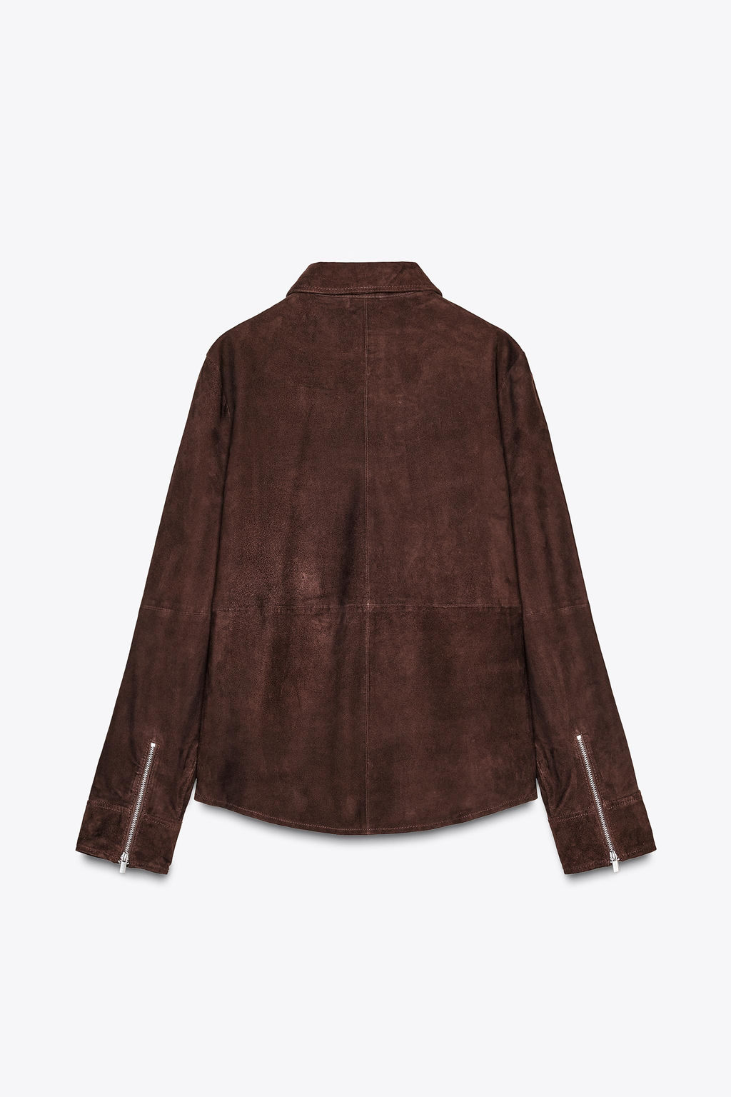 ZW COLLECTION LIMITED EDITION 100% SUEDE LEATHER OVERSHIRT - Zara фото 3