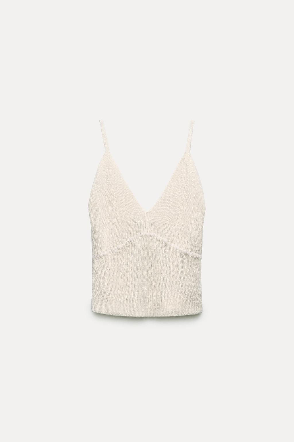 KNIT V-NECK TOP - Zara фото 11