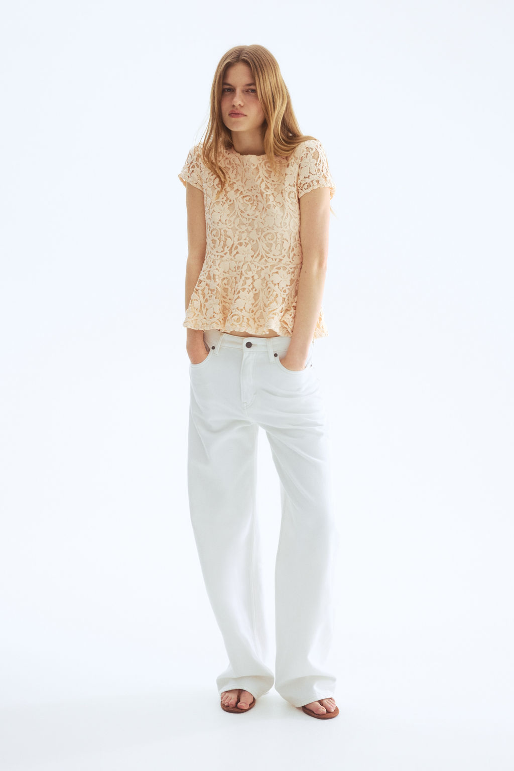 Top efecto crochet con peplum - H&m фото 2