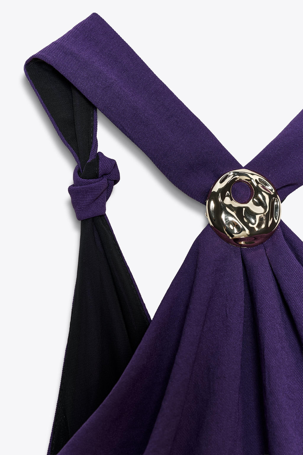 MIDI DRESS WITH KNOT AND HARDWARE - Zara фото 7