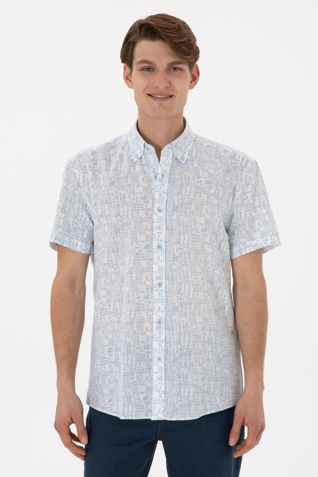 Erkek A__k Mavi K_sa Kollu G_mlek Sepette S_rpriz _ndirim