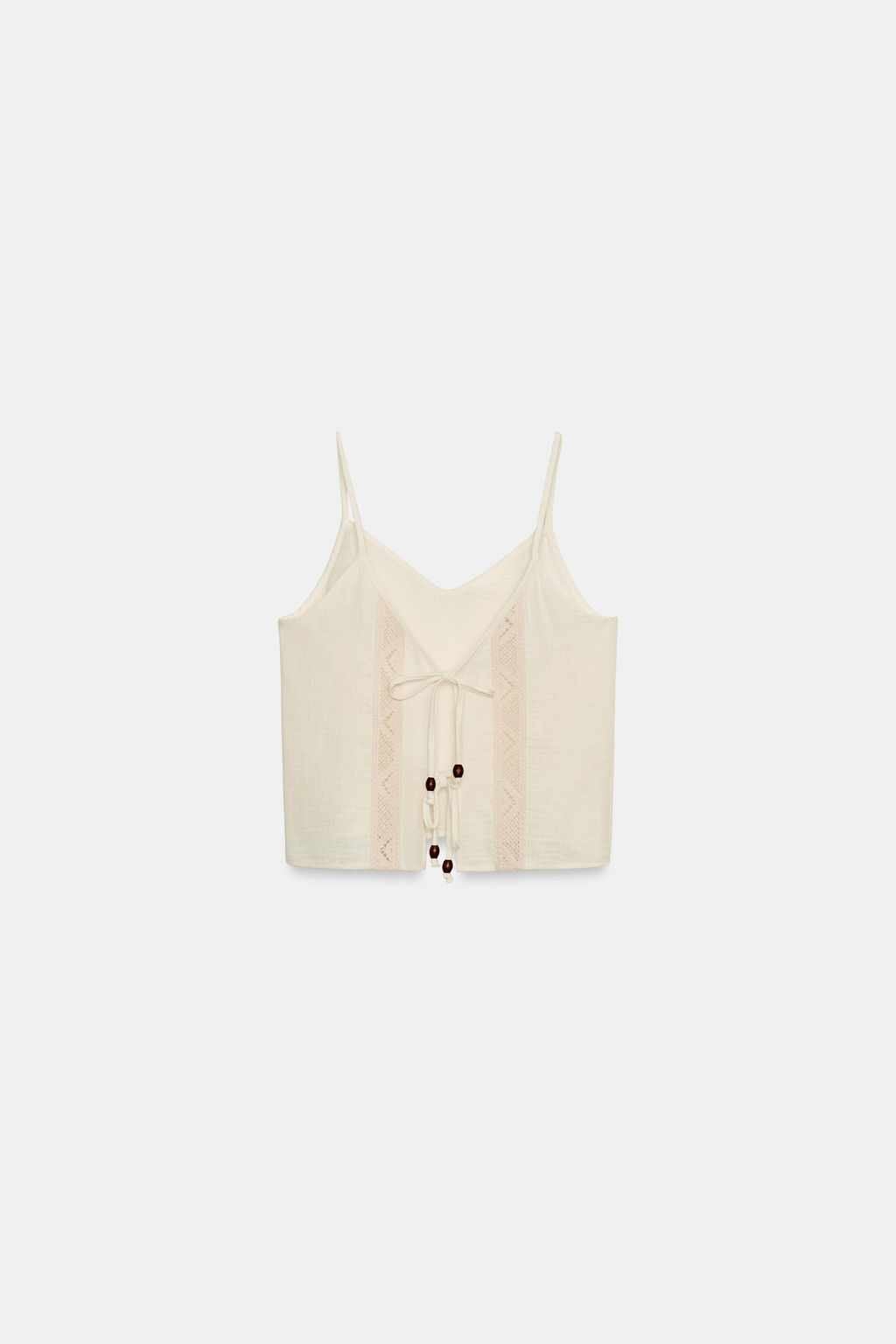 TOP BORDADOS LAZOS / Beige claro - Zara фото 5