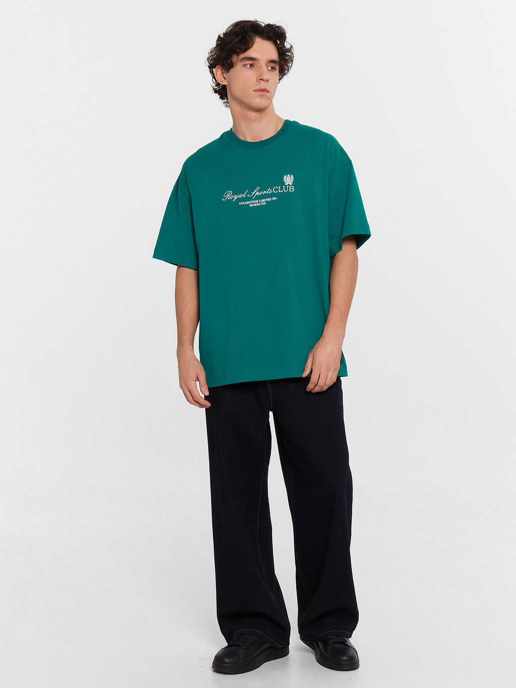 Футболка мужская зеленая с принтом и надписью Royal sports зеленый +печать 111900 - Mark formelle фото 3