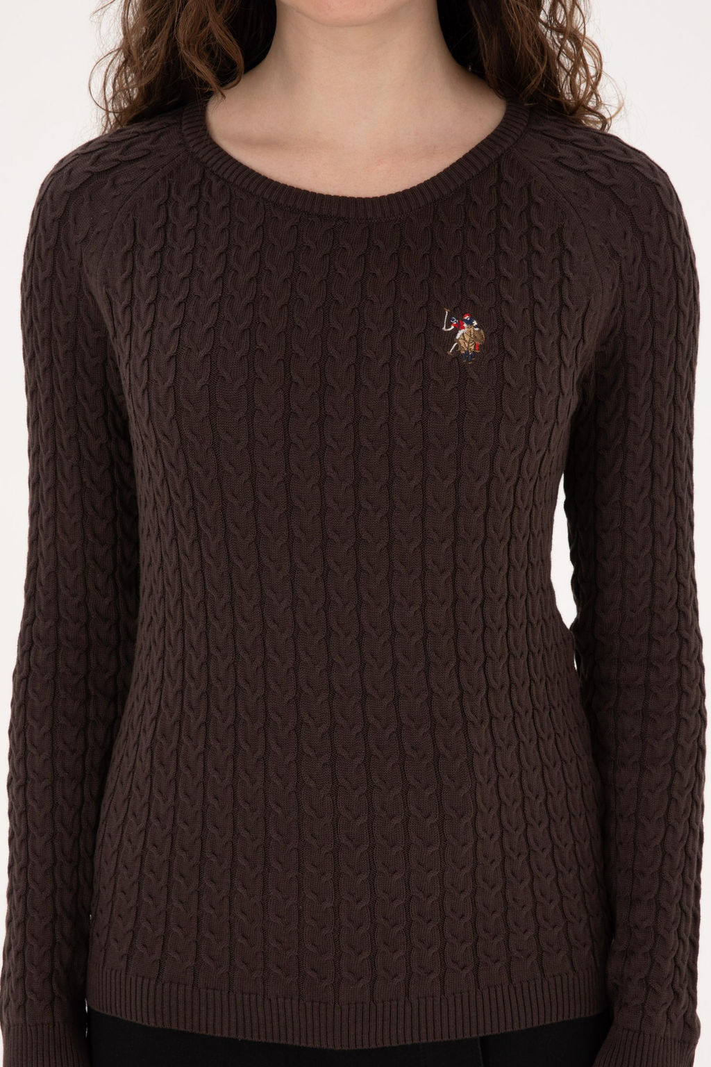 Kad_n Koyu Kahverengi Basic Kazak - U.s. polo assn фото 6