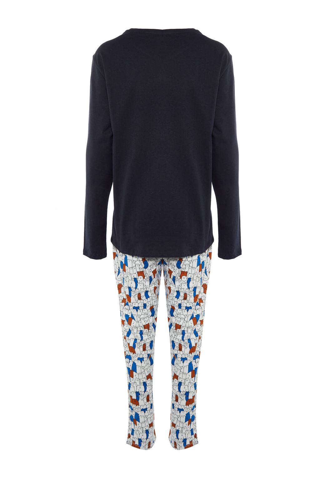 TRENDYOL MAN Cok Renkli Regular Fit Bask?l? %100 Pamuk Pijama Tak?m? TMNAW22PT1072 - Trendyolmilla фото 7