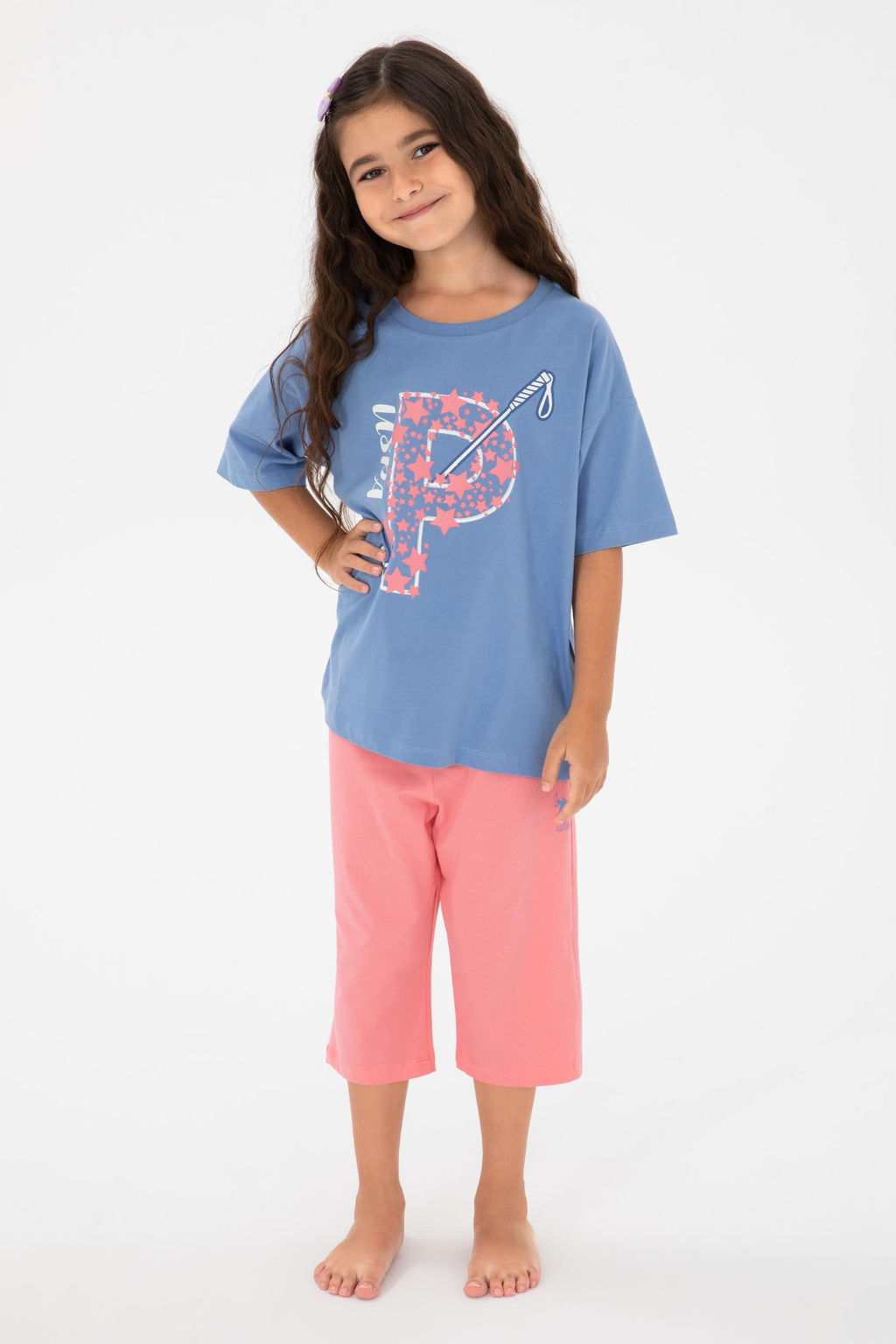 K_z _ocuk Mavi Pijama Tak_m_ Sepette S_rpriz _ndirim - U.s. polo assn фото 6