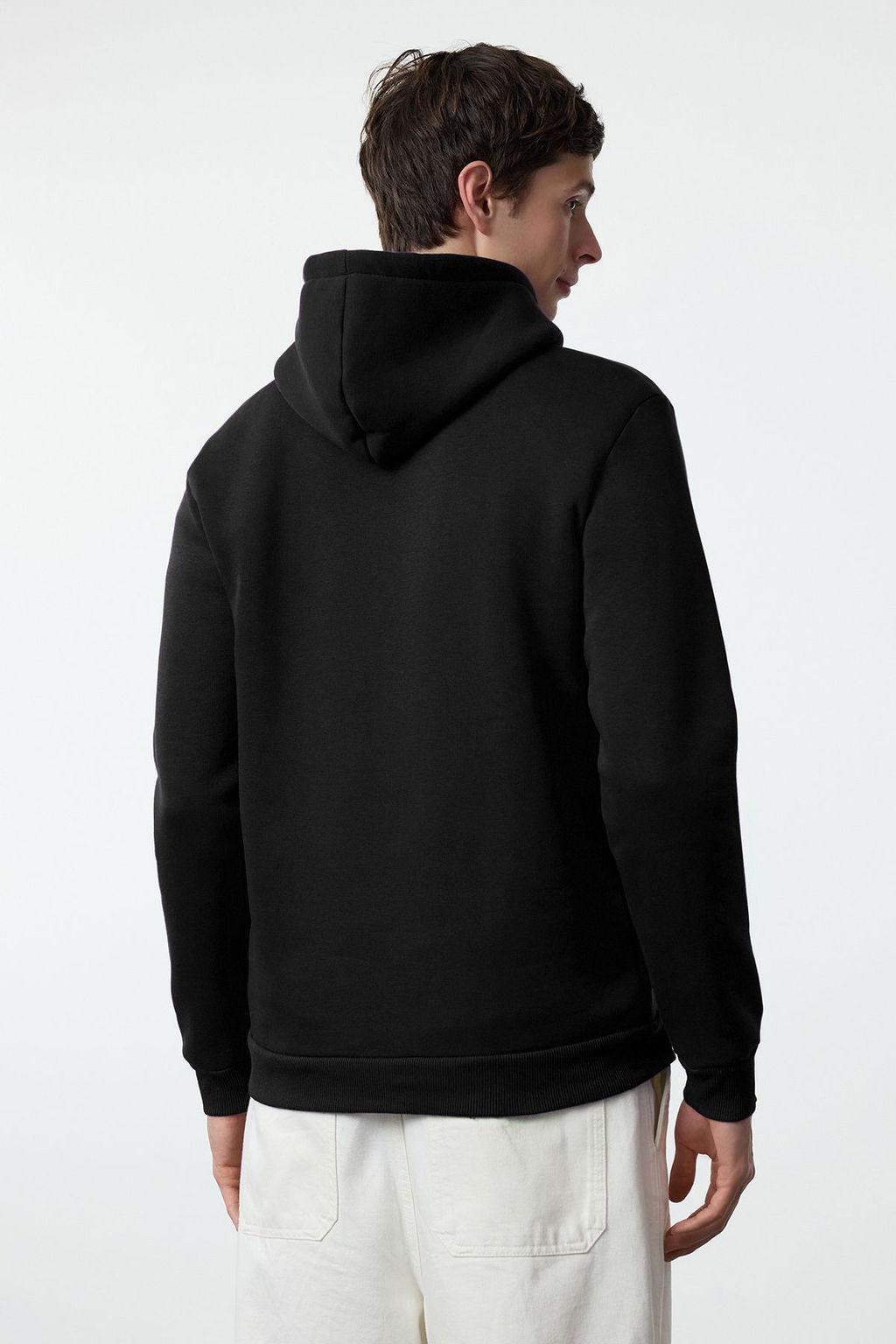 TRENDYOL MAN Mavi Regular/Normal Kesim Hayvan Nak?sl? Ici Polarl? Kapusonlu Sweatshirt TMNAW25SW00094 - Trendyolmilla фото 11