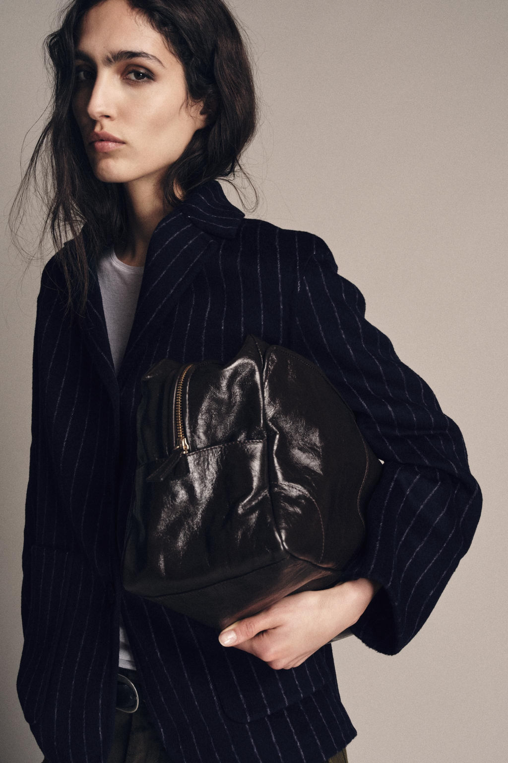 ZW COLLECTION PINSTRIPE BLAZER WITH WOOL - Zara фото 12