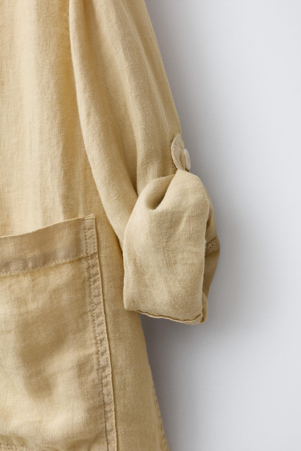 SOBRECAMISA CAPUCHA 100% LINO / Mostaza - Zara фото 4