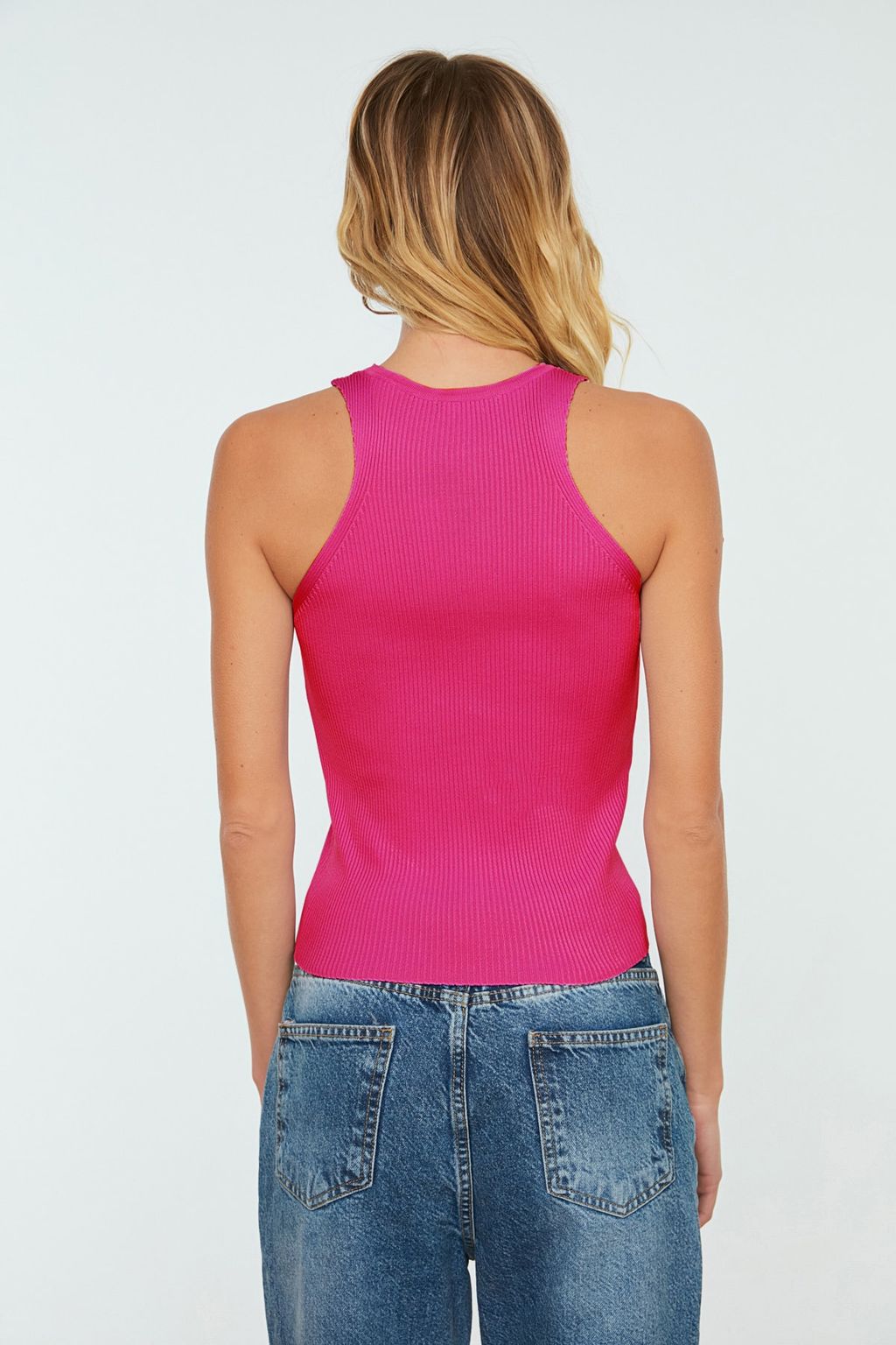 Trendyolmilla Ekru Fitilli Triko Ince Bluz TWOSS21BZ0090  фото 5