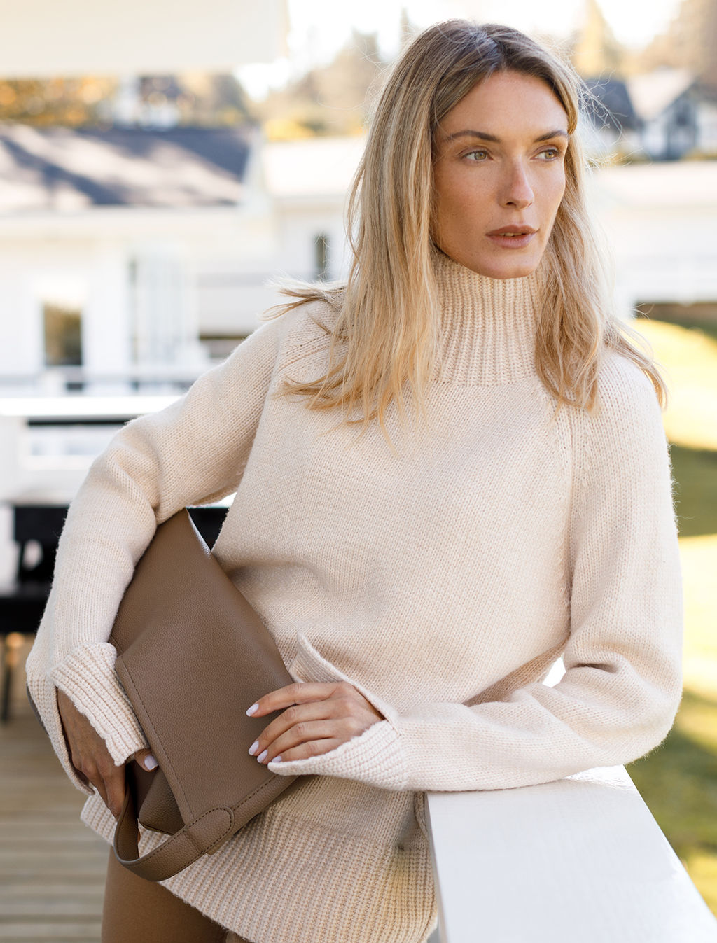 D34.195 Свитер женский овсяный меланж