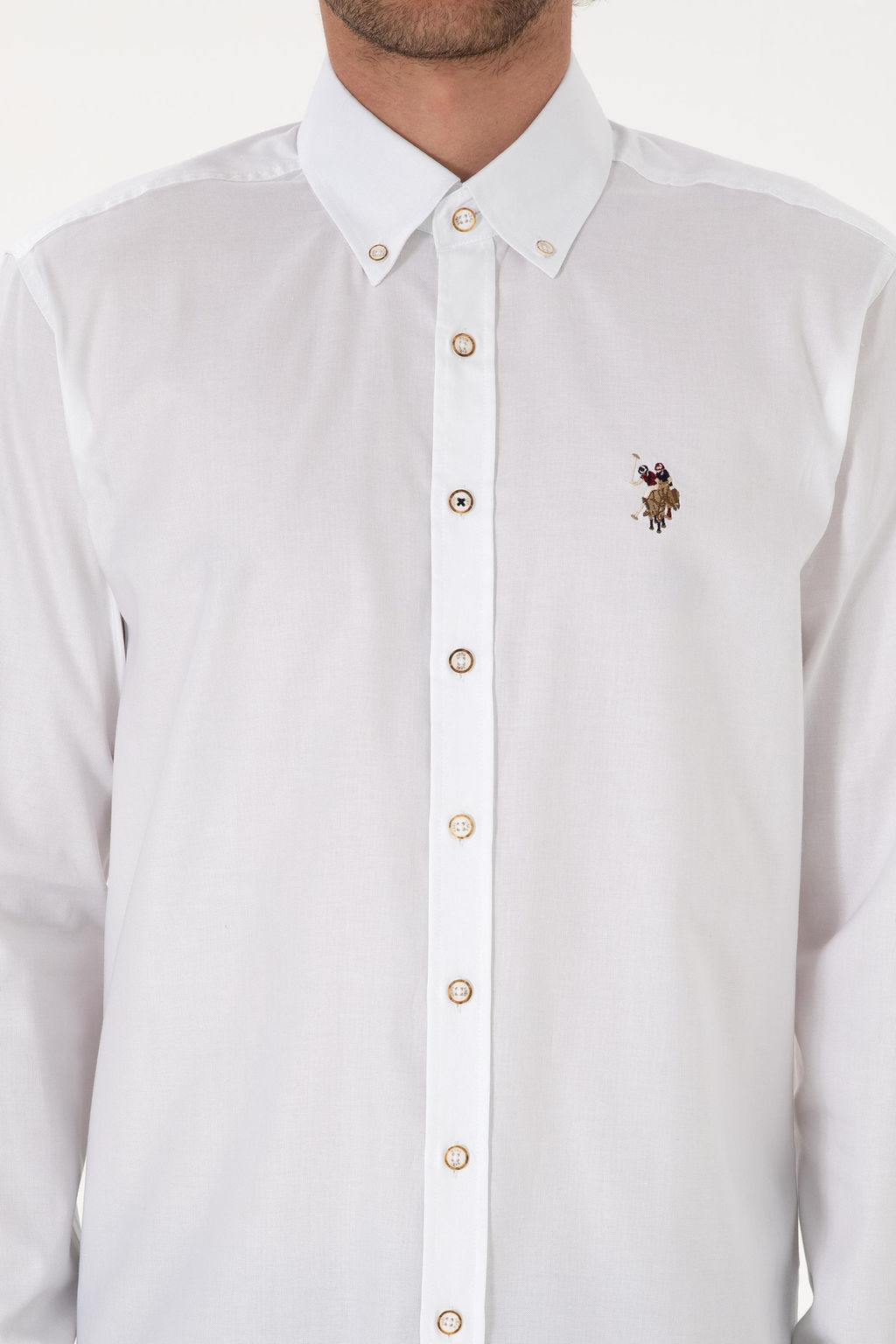 Erkek Beyaz Uzun Kollu Basic G_mlek Sepette S_rpriz _ndirim - U.s. polo assn фото 6
