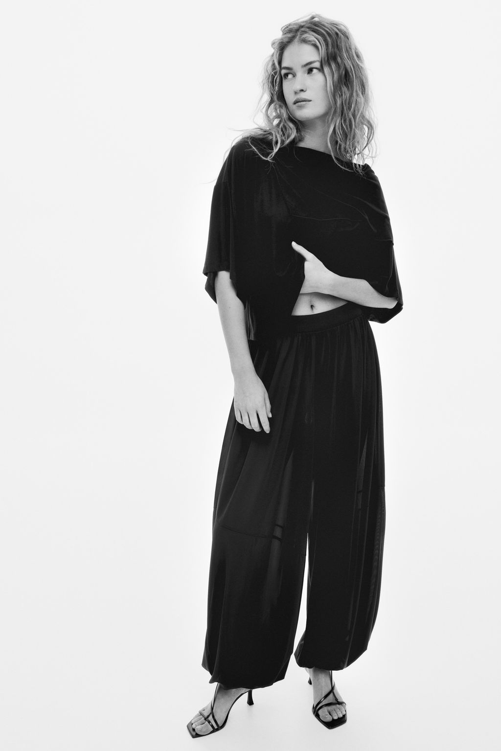 Cape-detail jersey top - H&m фото 8