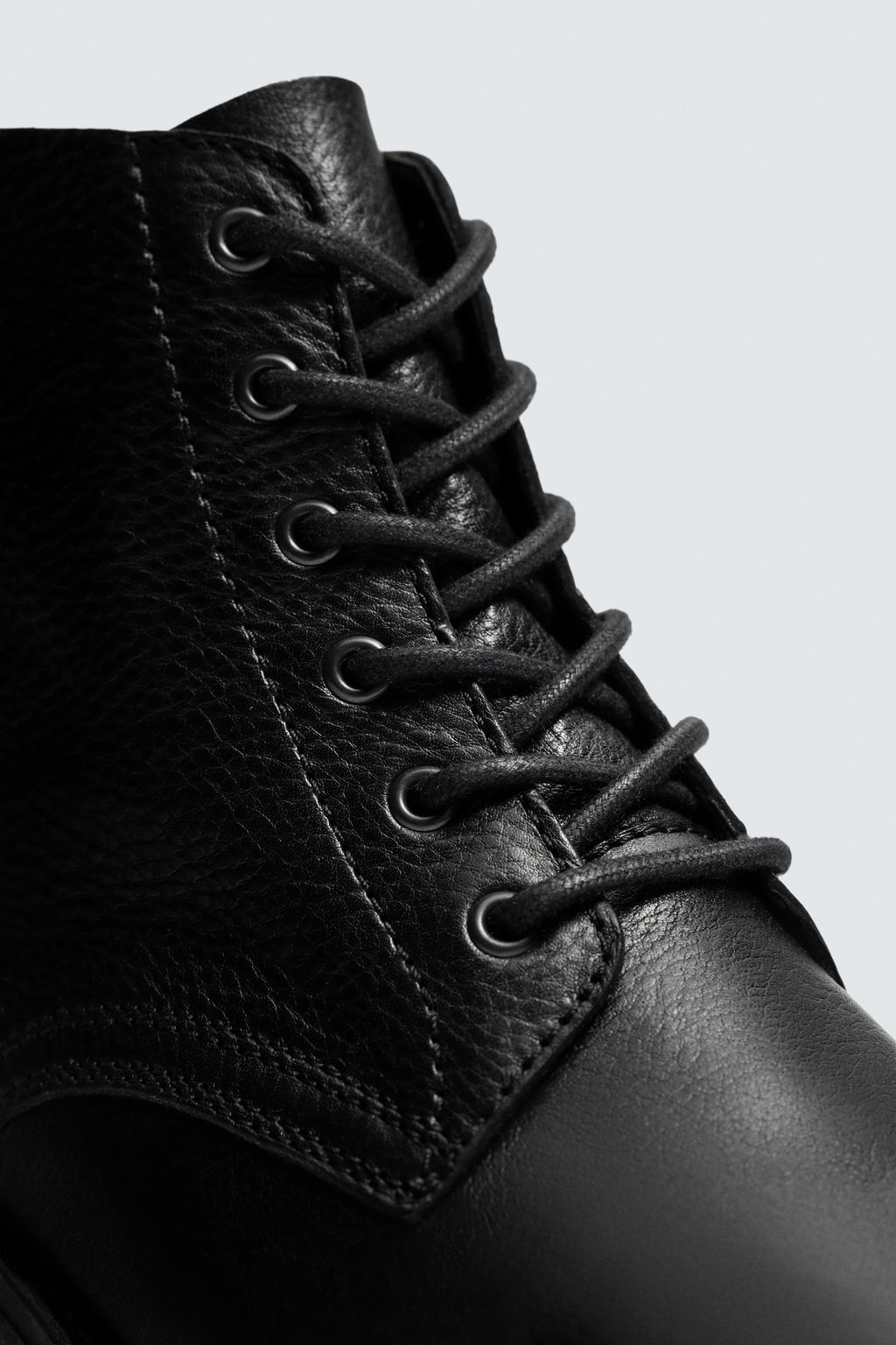 LIMITED EDITION LEATHER LACE-UP BOOTS - Zara фото 6