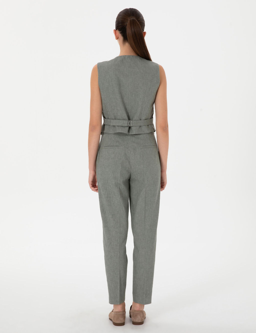 Haki Keten Kar___ml_ Kuma_ Pantolon - Pierre cardin фото 4