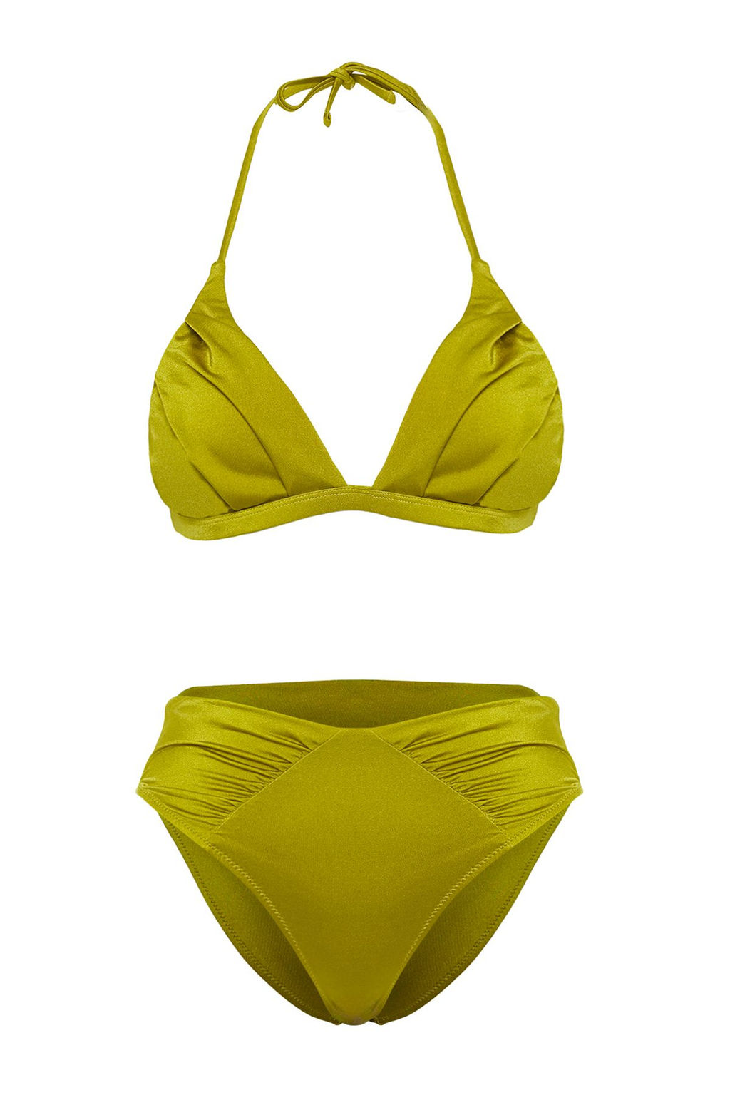 TRENDYOLMILLA Yesil Ucgen Drapeli Regular Bikini Tak?m? TBESS25BT00049  фото 9
