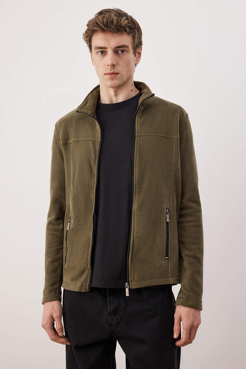 Haki Regular/Normal Kesim Fermuarl? Polar Sweatshirt TMNAW26SW00063