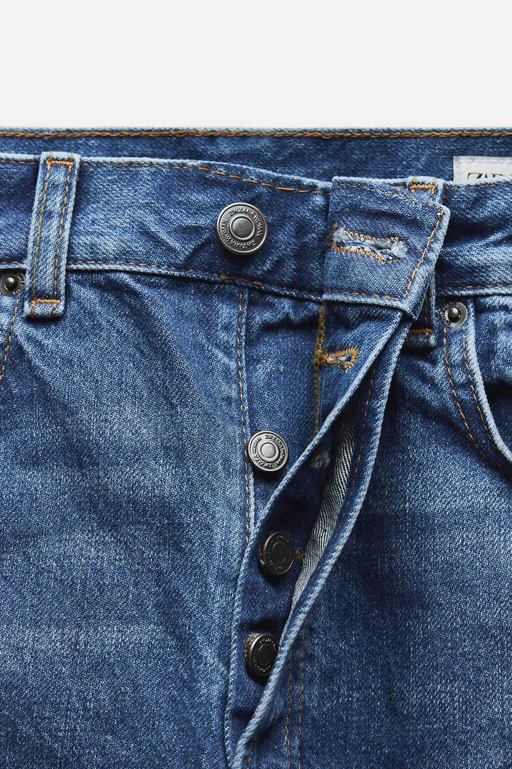 ZW COLLECTION STRAIGHT-LEG MID-RISE JEANS - Zara фото 7