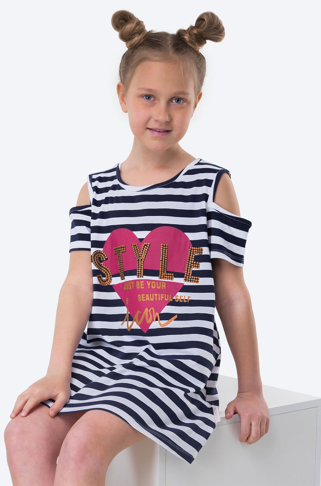 Летнее платье с лайкрой для девочки Bonito  фото 29