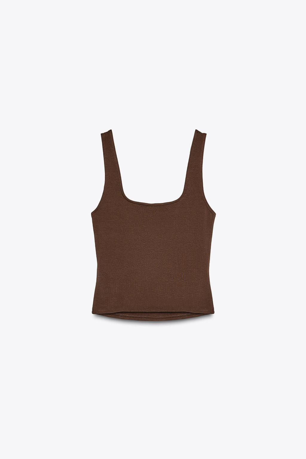 WIDE STRAP VEST TOP - Zara фото 26