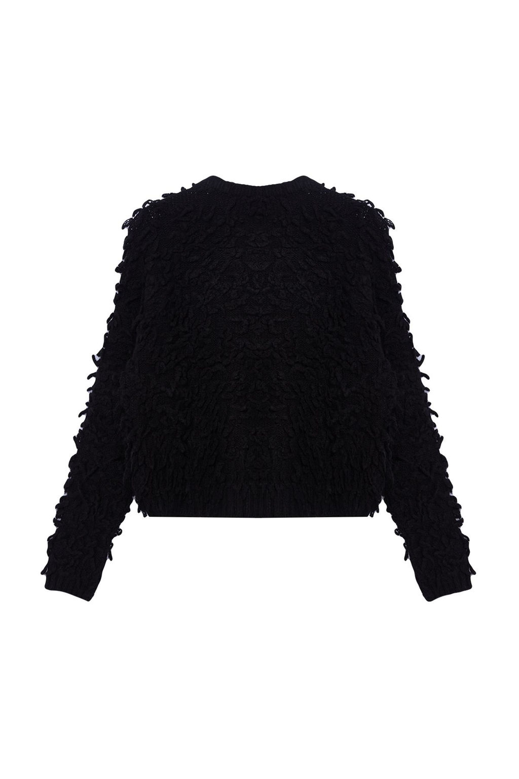 Siyah Yumusak Dokulu Puskullu Mont Triko H?rka TWOAW25HI00190