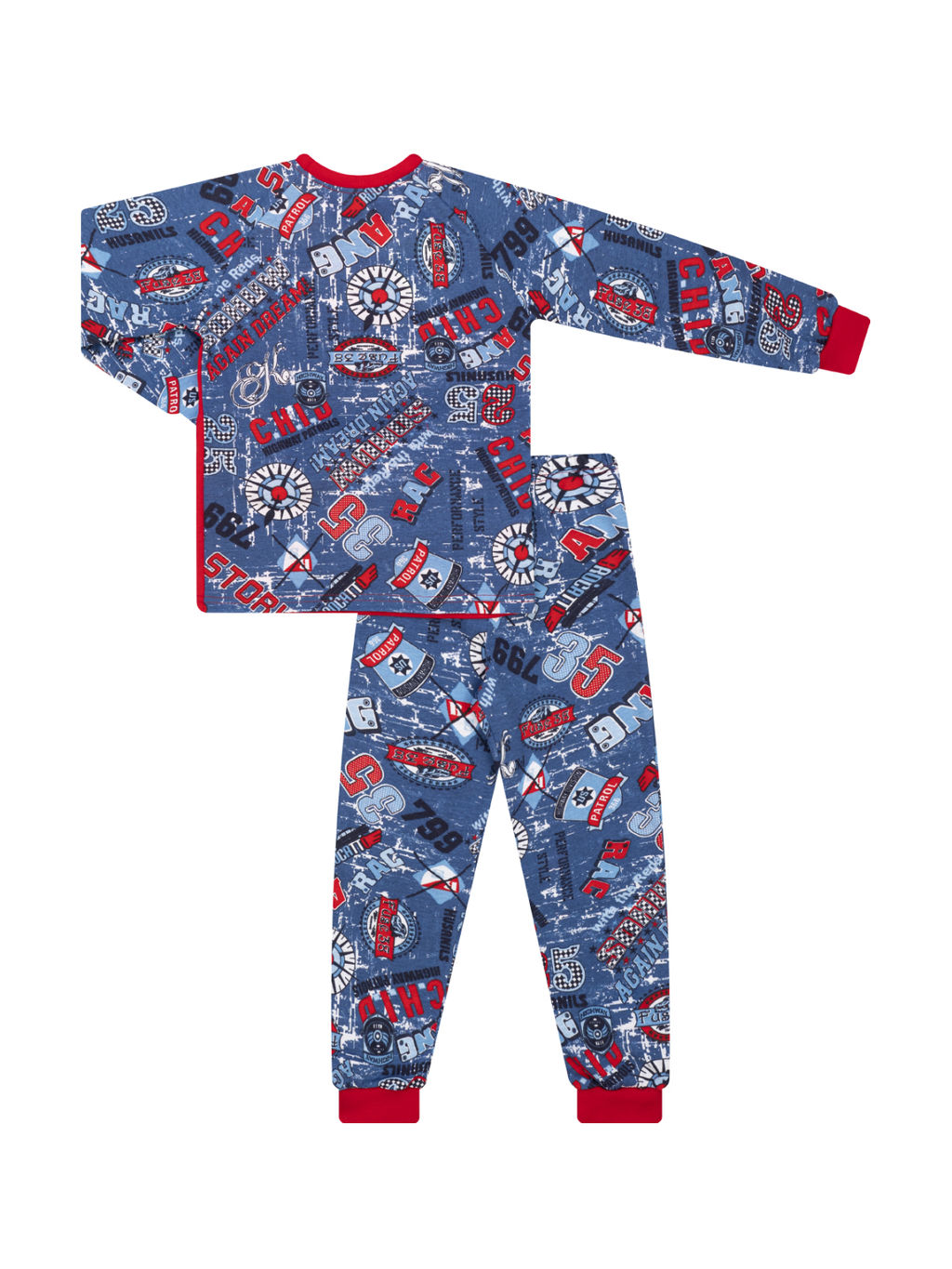 Пижама детская красная принт