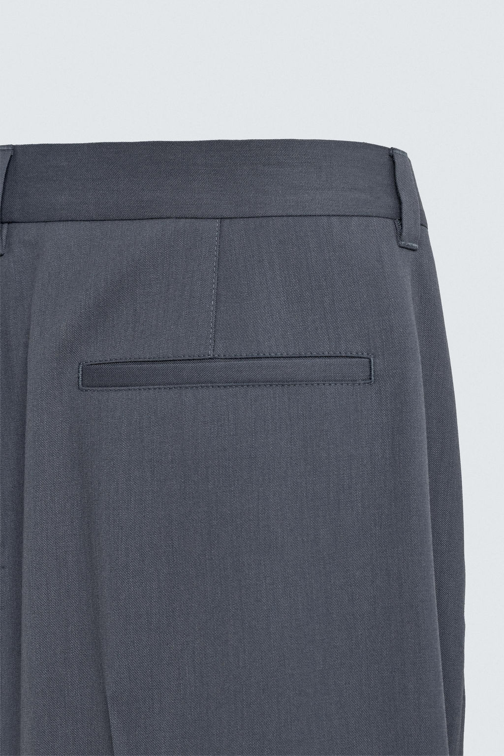 PANTAL?N TRAJE FLARE FIT CON LANA / Azul - Zara фото 8