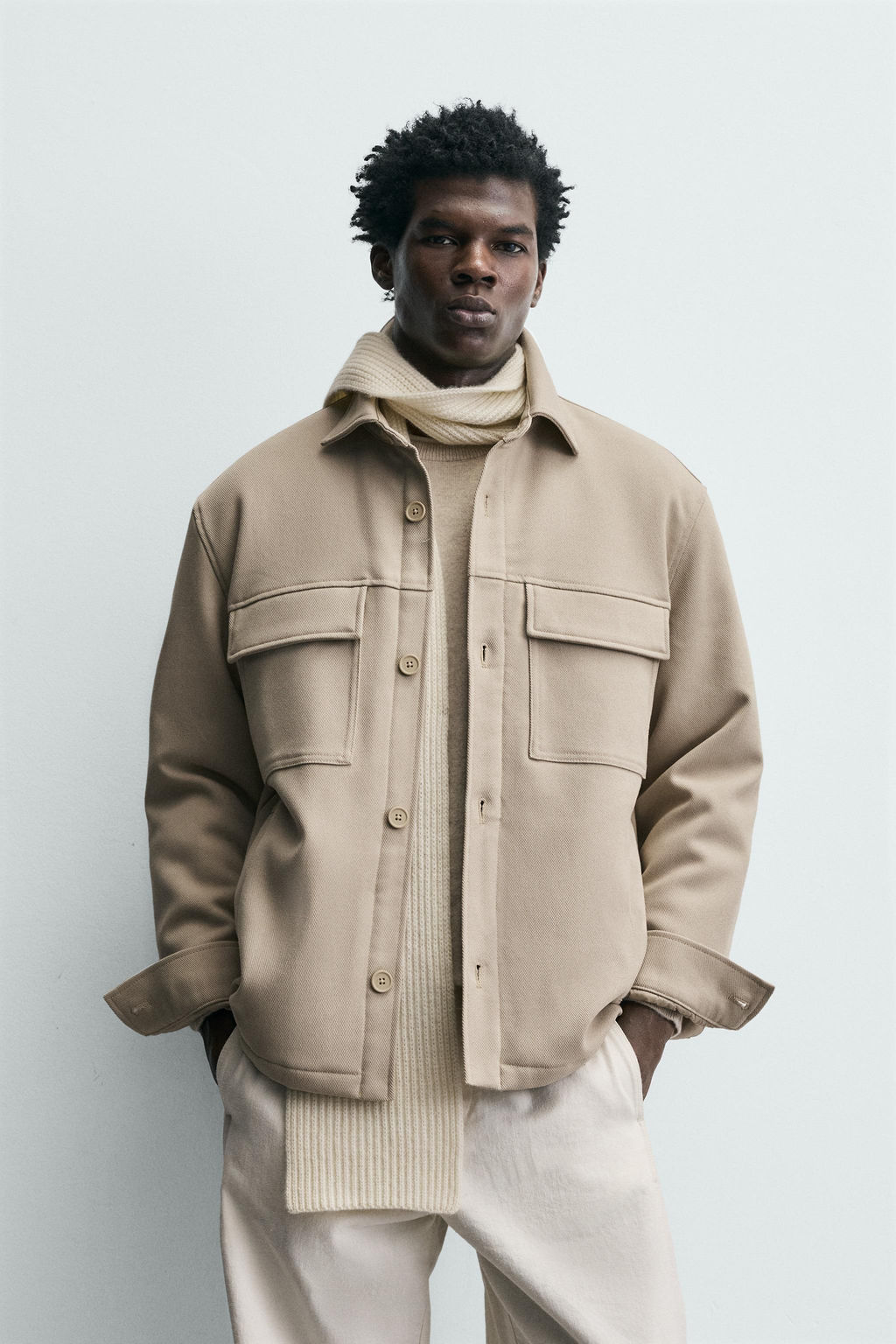 SOFT PADDED OVERSHIRT - Zara фото 2